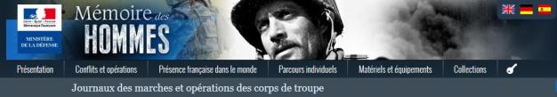 Site web donnant accès aux fonds documentaires militaires français