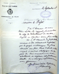 Extrait d’un rapport de police du 2 septembre 1914 