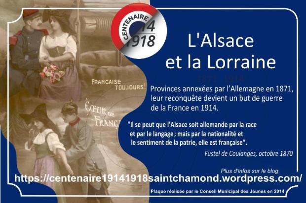 plaque commémorative Alsace-Lorraine